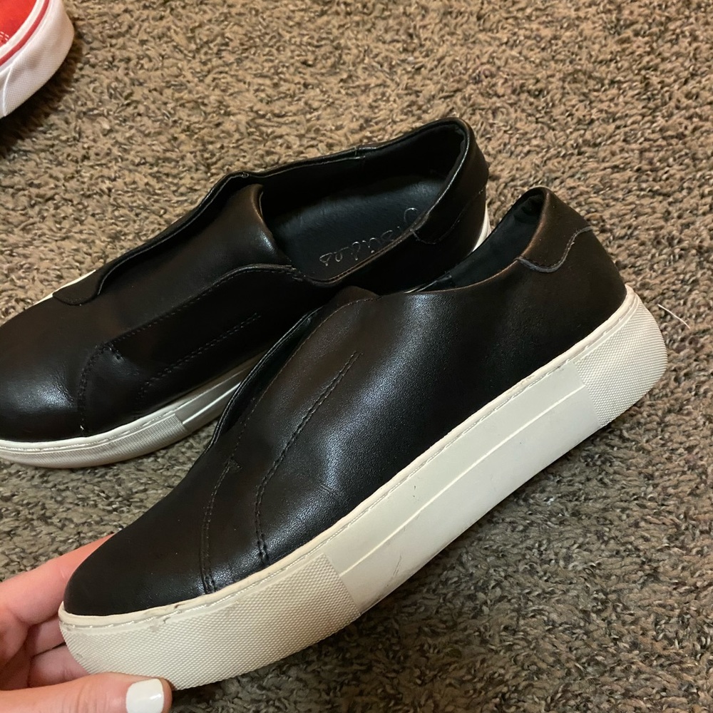 J Slide Black Leather slides